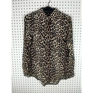Equipment Femme leopard print silk blouse size XS